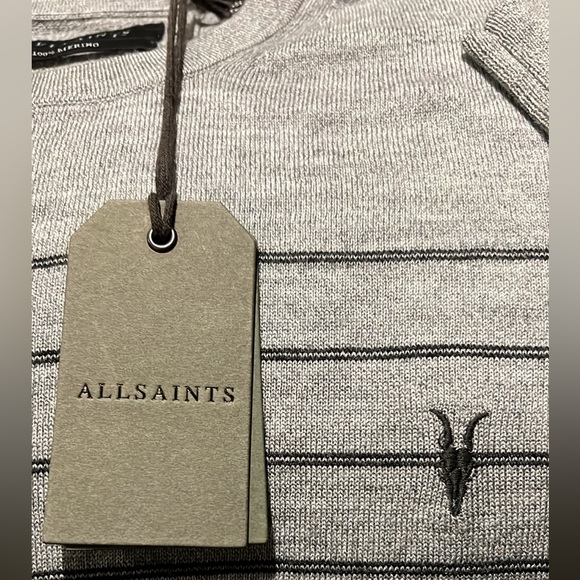 NWT ALLSAINTS MODE MERINO STRIPE C
OG GREY MOULINE 100% merino wool XL new/ tag - Picture 10 of 11